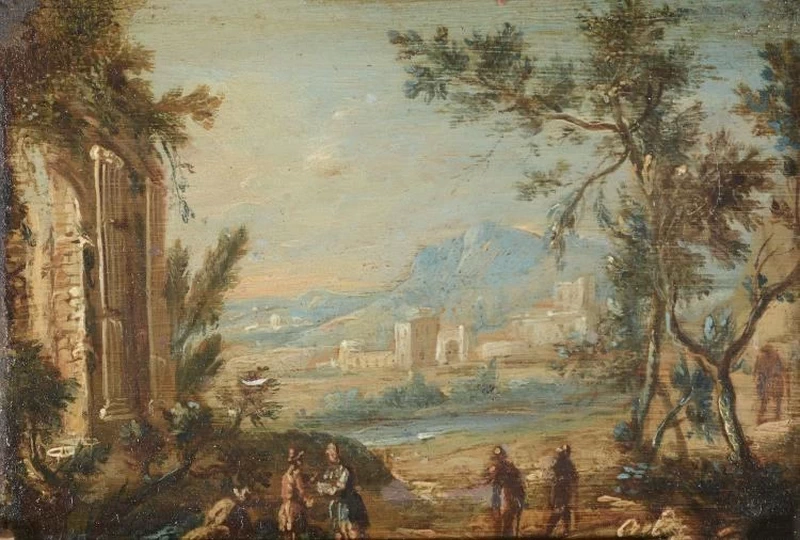 Paesaggio con architetture